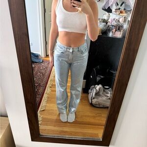 Zara metallic jeans